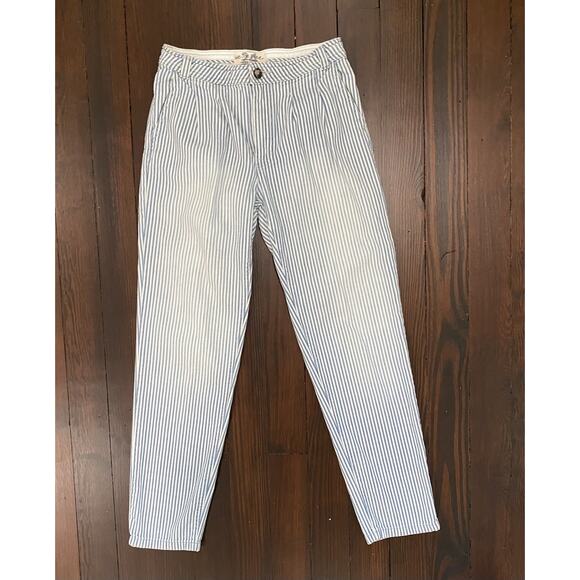 Free People We The Free Pants Size 24 Daydreamer Cotton Railroad Striped Casual - Picture 13 of 14